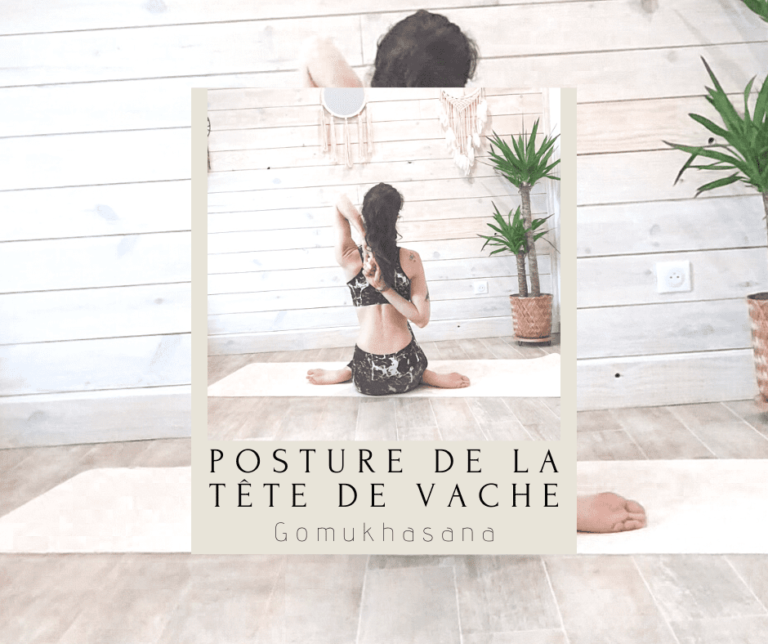 Posture de la tête de vache Gomukhasana Constance Moon