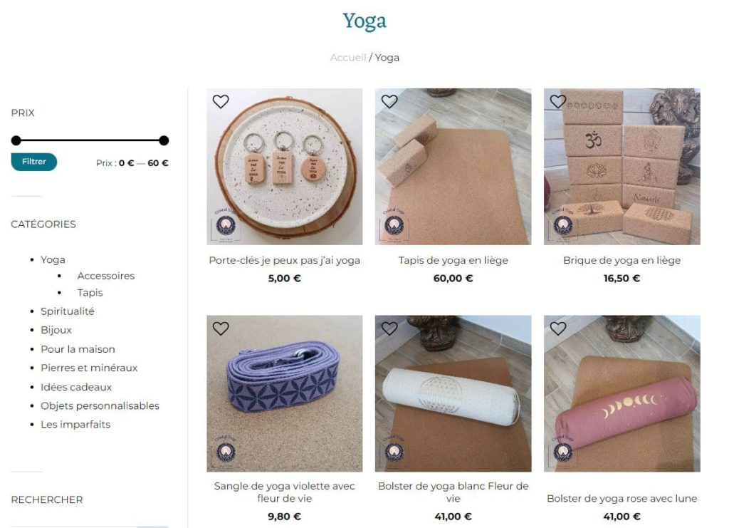 boutique en ligne yoga
